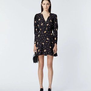 The Kooples Short Black Dress with Butterfly